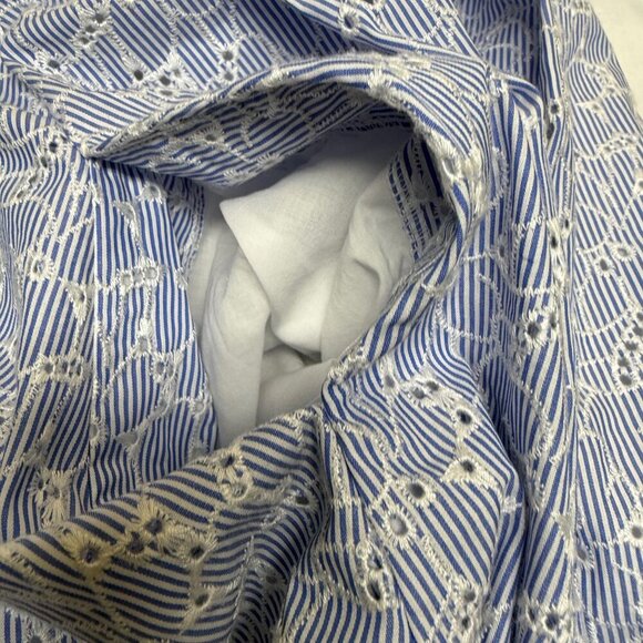 Lilly Pulitzer Tori Dress Size 8 Crew Blue Floral Eyelet NWT - Picture 8 of 15